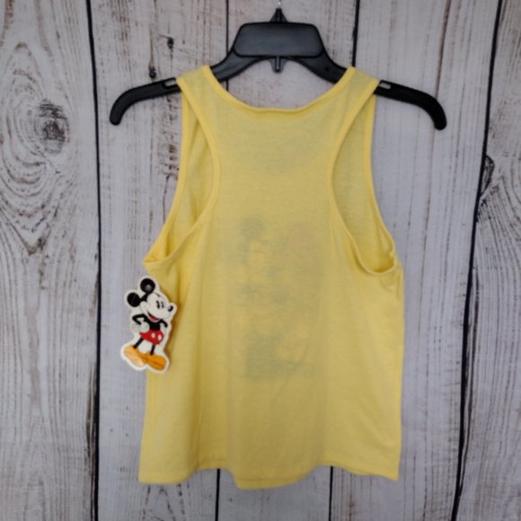 Vintage Yellow Mickey Mouse Life Guard Surfer Racerback Tank Top NEW - Picture 7 of 8